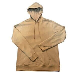 Champion Men's Powerblend Hoodie Size L Tantalizing Tan Pullover Sweatshirt NEW